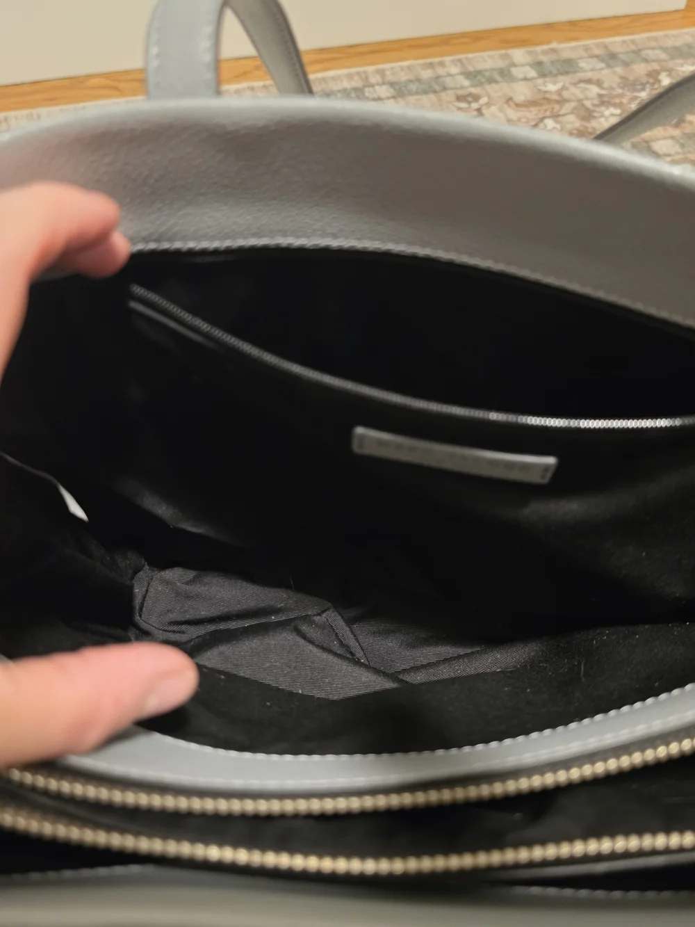 Marc Jacobs  Gray Rock Leather  Work Tote Laptop Bag